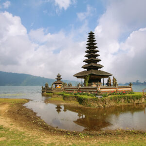 Ulun Danu Bratan hindu floating temple in Bali, Indonesia.